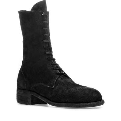 Guidi Tall Lace-Up Boot, Black