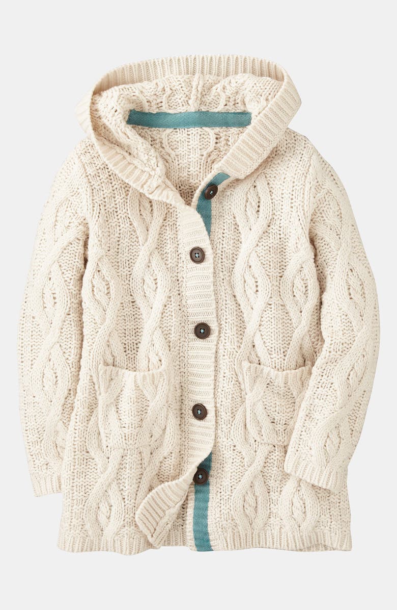 Mini Boden Chunky Cable Knit Cardigan (Little Girls & Big Girls ...