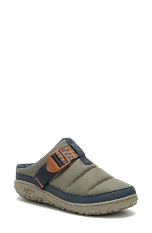 Chaco Ramble Rugged Water Resistant Puffer Clog In Dusty Olive