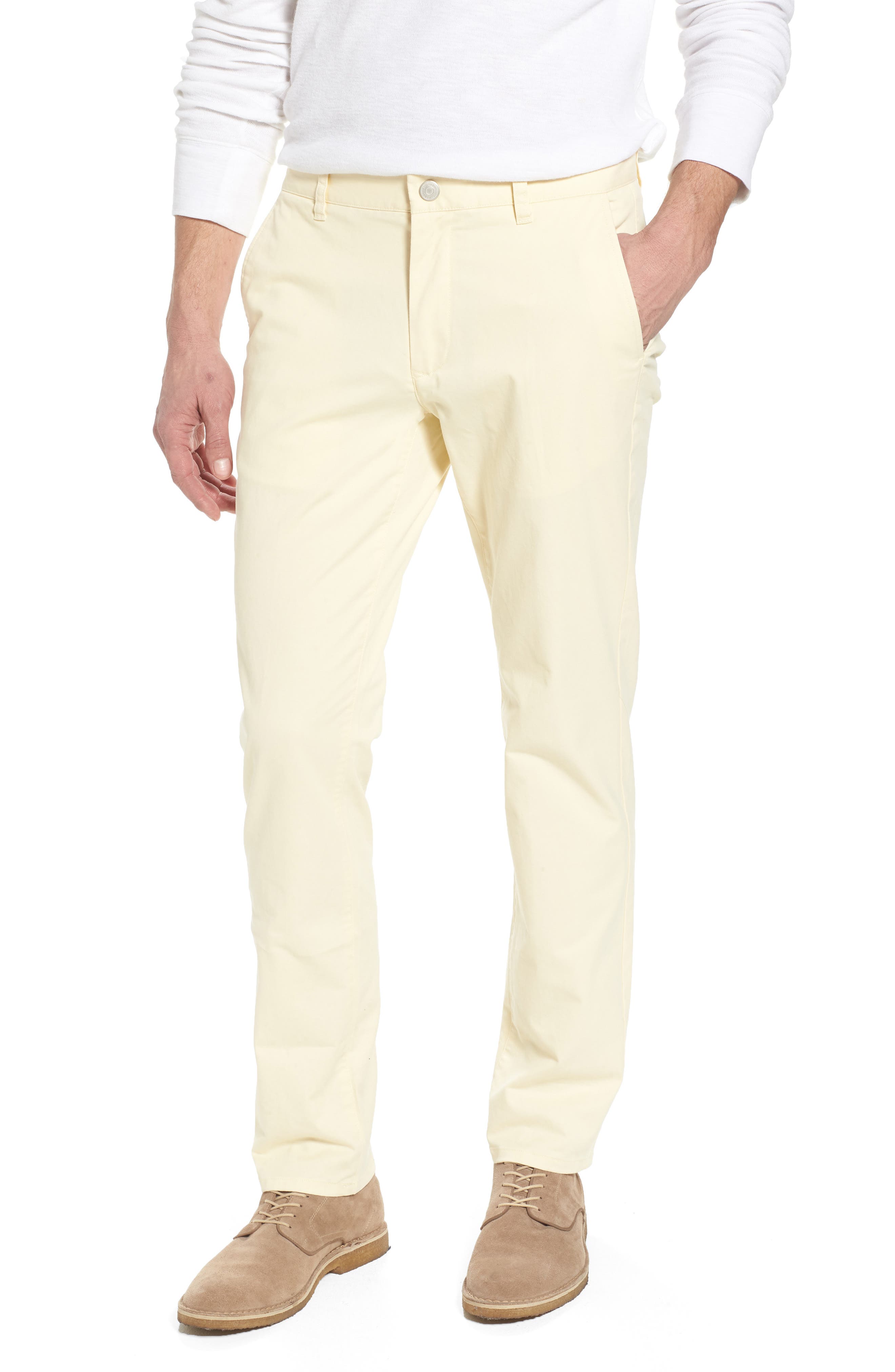 Bonobos Tailored Fit Washed Stretch Cotton Chinos In Sun In Orange