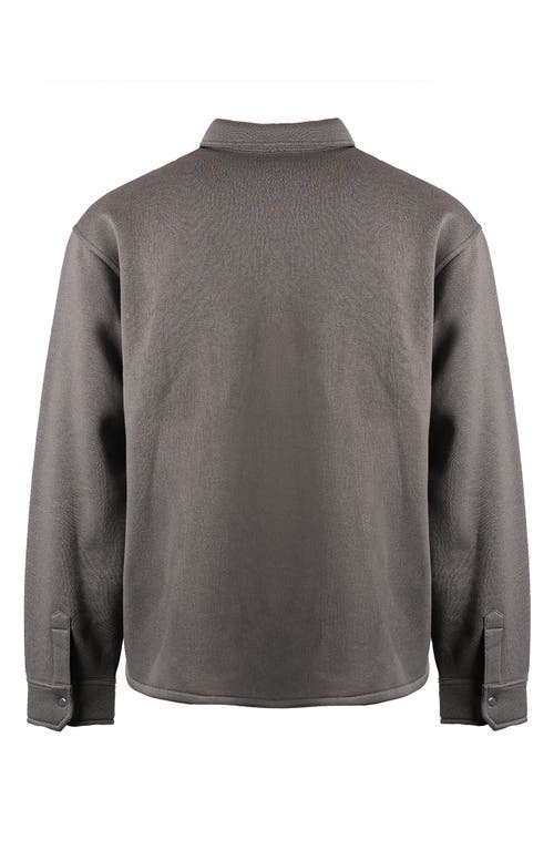 Burnside Fleece Shirt Jacket In Steel