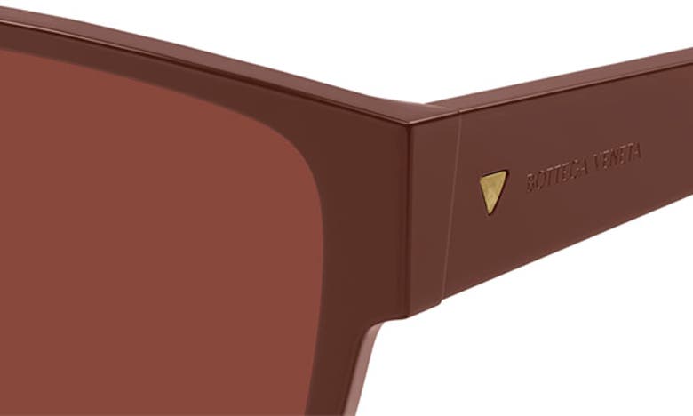 Shop Bottega Veneta 59mm Square Sunglasses In Burgundy