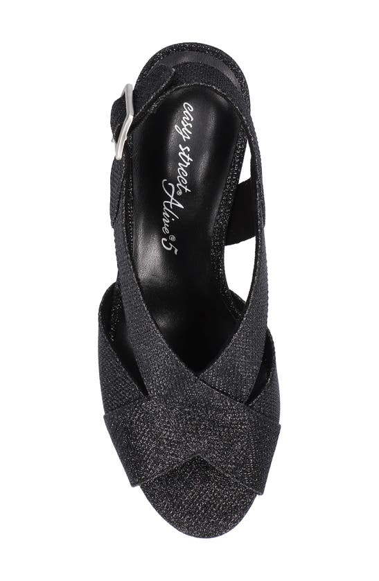 Shop Easy Street Christy Sandal In Black Glitter
