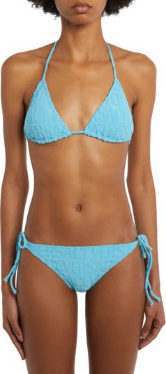 Bikinis Versace - Monogram-jacquard triangle bikini top -  10014061A061981PK30