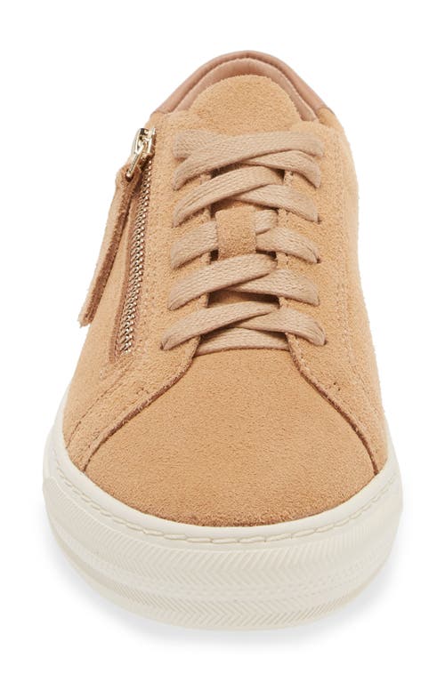 Shop Frankie4 Billie Zip Sneaker In Camel Suede