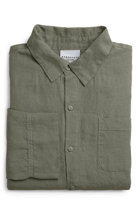 Shop Parachute Linen Shirt In Moss