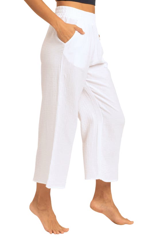 Shop Threads 4 Thought Ivanna Organic Cotton Gauze Wide Leg Pants In White