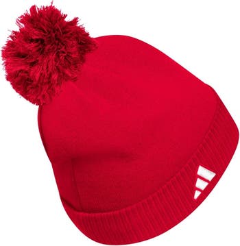 Men's adidas Red Louisville Cardinals 2023 Sideline COLD.RDY Cuffed Knit  Hat with Pom