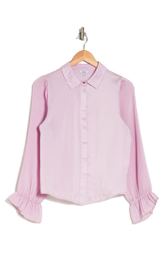 Shop Area Stars Peri Button-up Shirt In Light Purple
