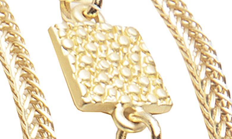 Saachi Chain Link Hammered Bracelet In Gold