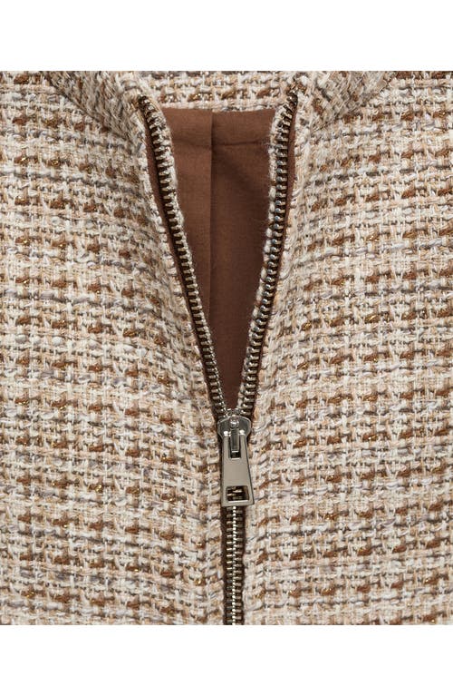 Mango Jacket White In Brown