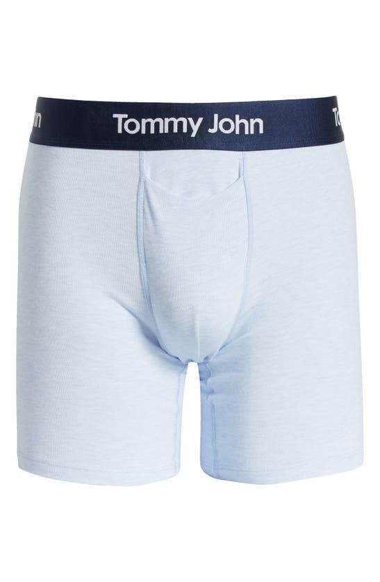 Shop Tommy John Second Skin 6-inch Boxer Briefs In Navy Crystal Blue Heather