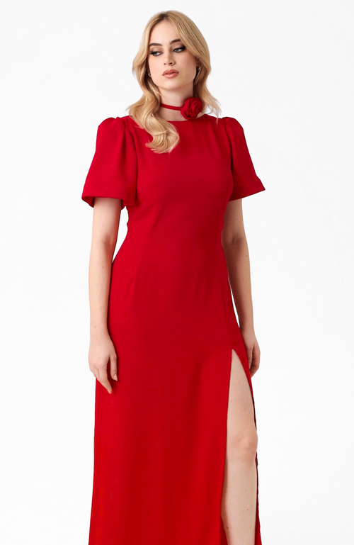 Shop Nanas Nana's Celine Maxi Dress In Red