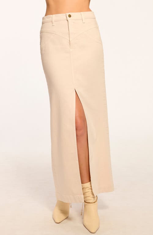 Shop Ramy Brook Xavier Denim Maxi Skirt In Bone Denim