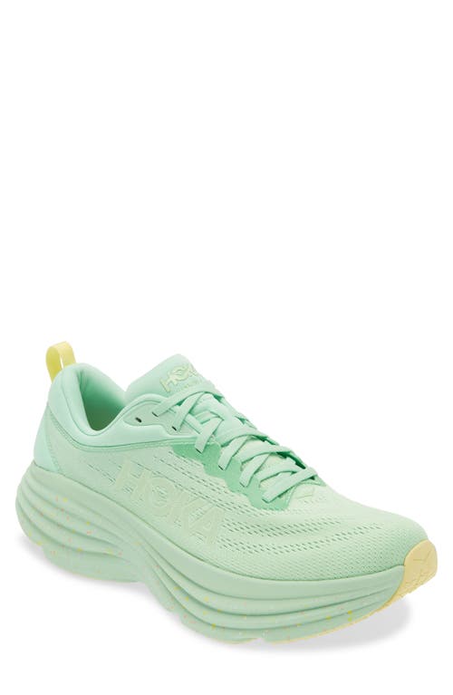 Hoka Bondi 8 Running Shoe In Lime Glow/lemonade