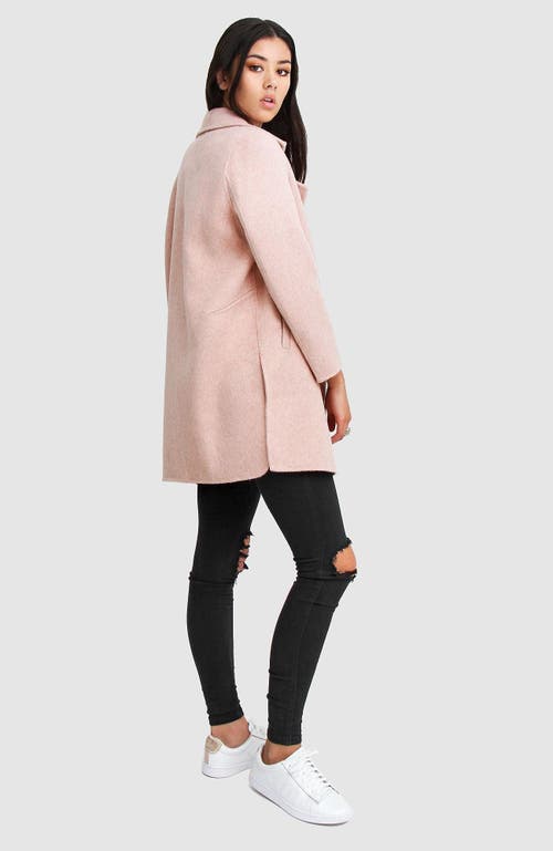 Shop Belle & Bloom Ex-boyfriend Wool Blend Oversized Jacket In Blush