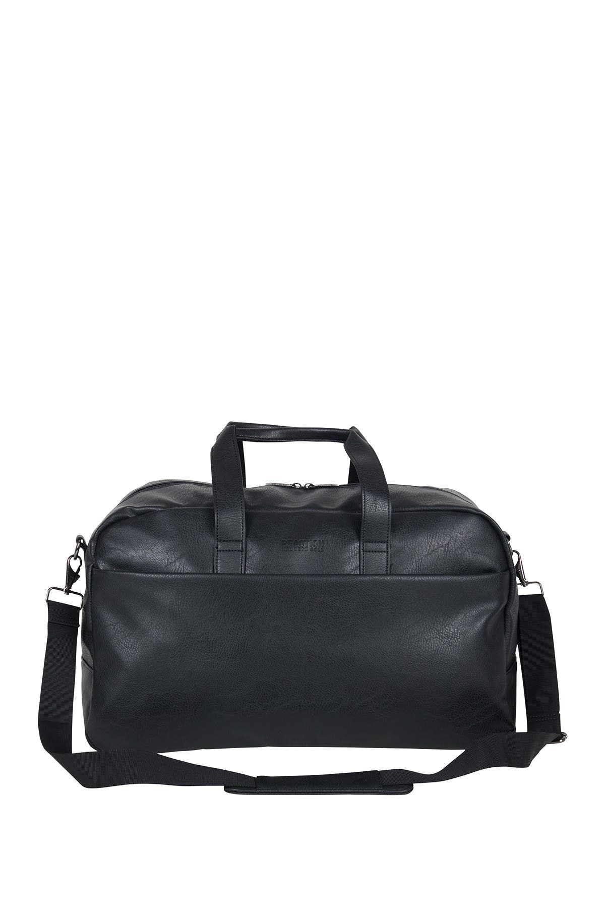 faux leather duffle bag