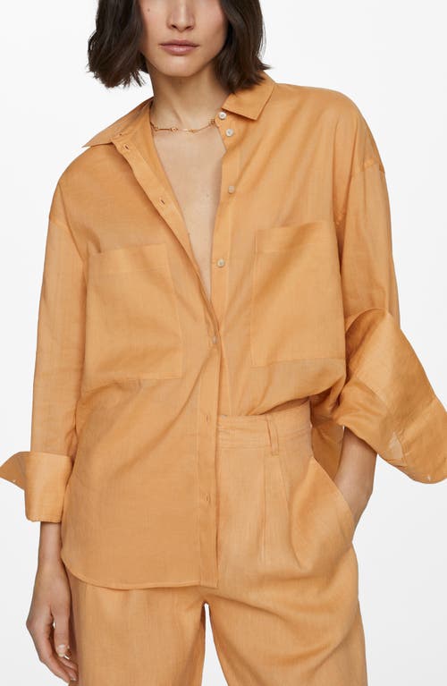 MANGO Patch Pocket Button-Up Shirt at Nordstrom,