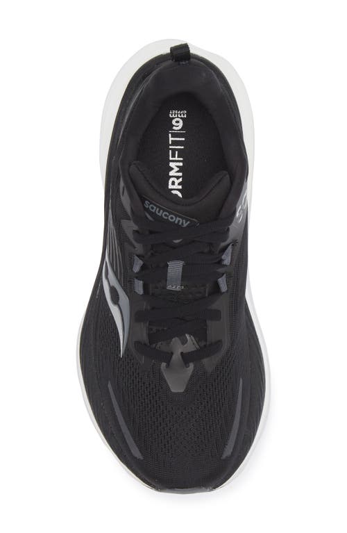 Saucony Hurricane 24 Running Shoe In Black/carbon