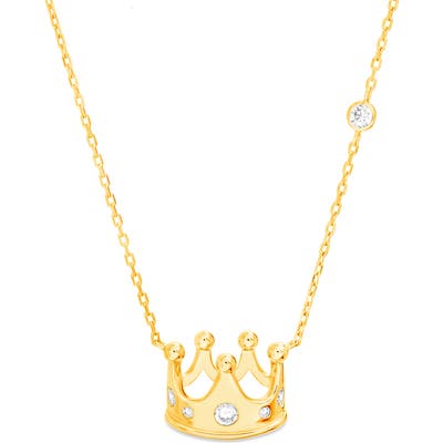Lesa Michelle Cubic Zirconia Crown Pendant Necklace