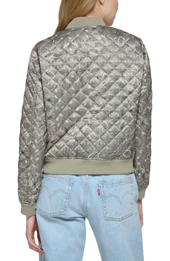 Shop Levi's® Quilted Bomber Jacket In Ivory Skycap