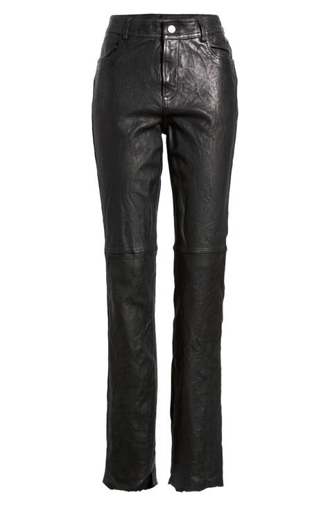 Leather look ladies clearance trousers