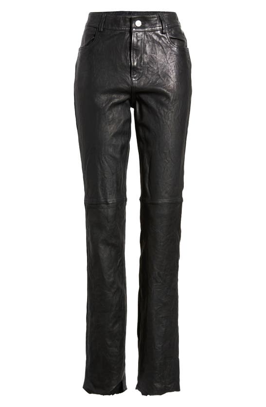 Shop Allsaints Pearson Slim Fit Leather Pants In Black