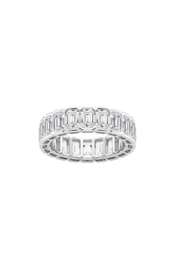 Shop Badgley Mischka Collection Emerald Cut Lab Created Diamond Infinity Ring In Platinum