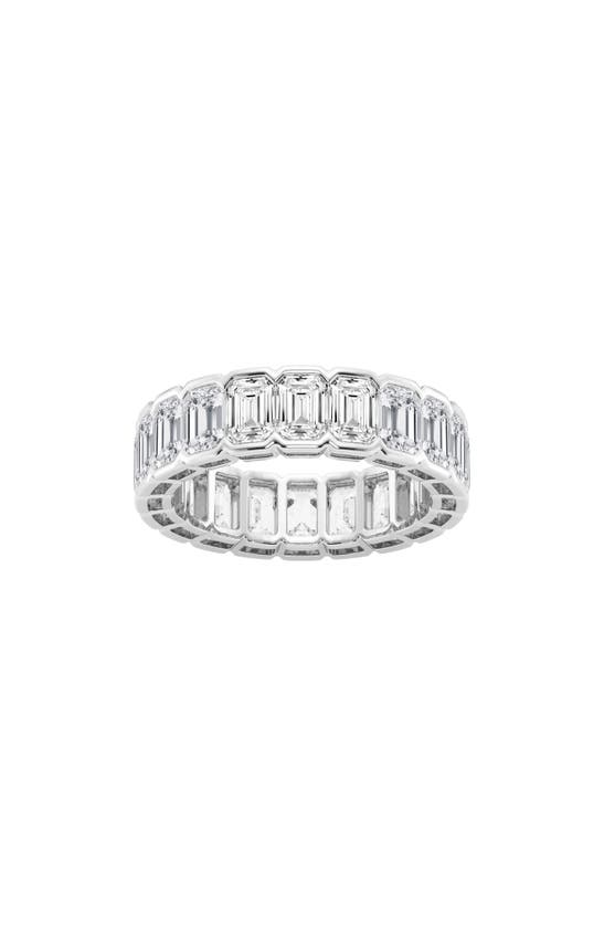 Badgley Mischka Emerald Cut Lab Created Diamond Infinity Ring In White