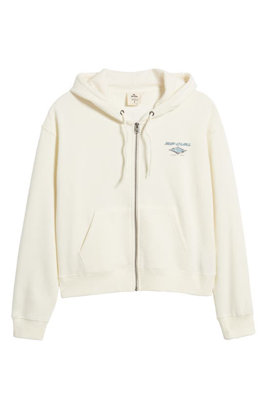 Shop Rip Curl Vacation Oversize Full Zip Hoodie In Bone