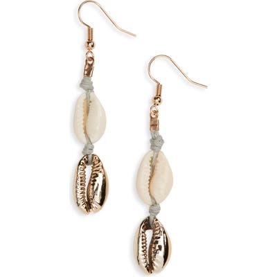 Stella + Ruby Cowrie Shell Drop Earrings