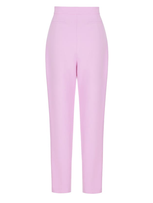 Shop Nocturne High Waist Carrot Pants In Pink