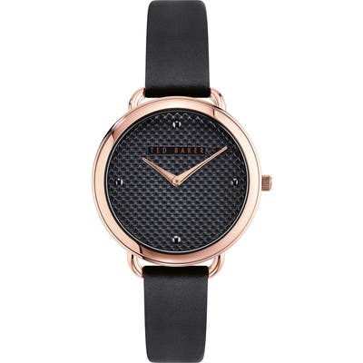 Ted Baker London Hetttie Leather Strap Watch, 37mm