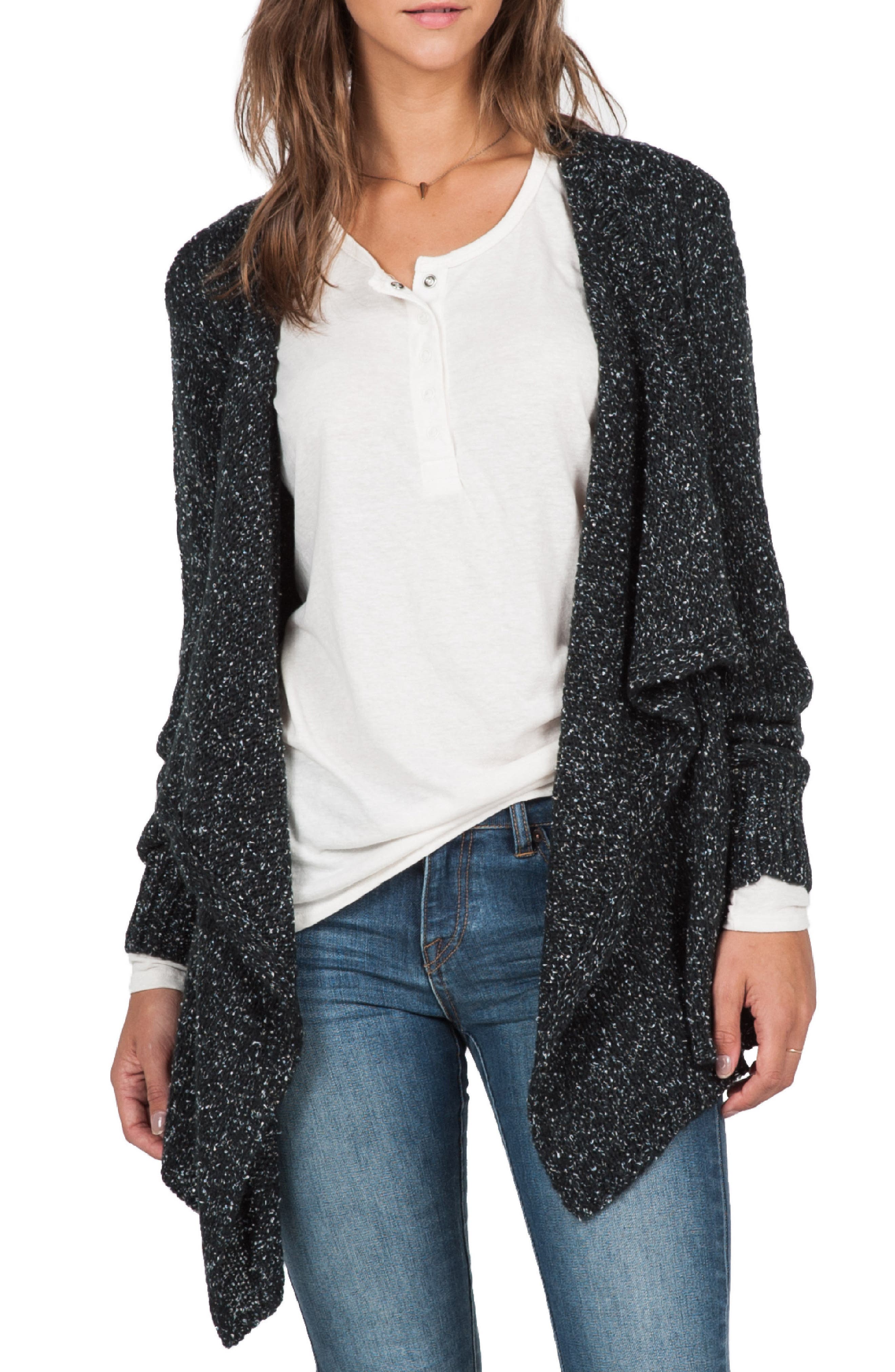 'Channeling' Drape Front Cardigan Nordstrom