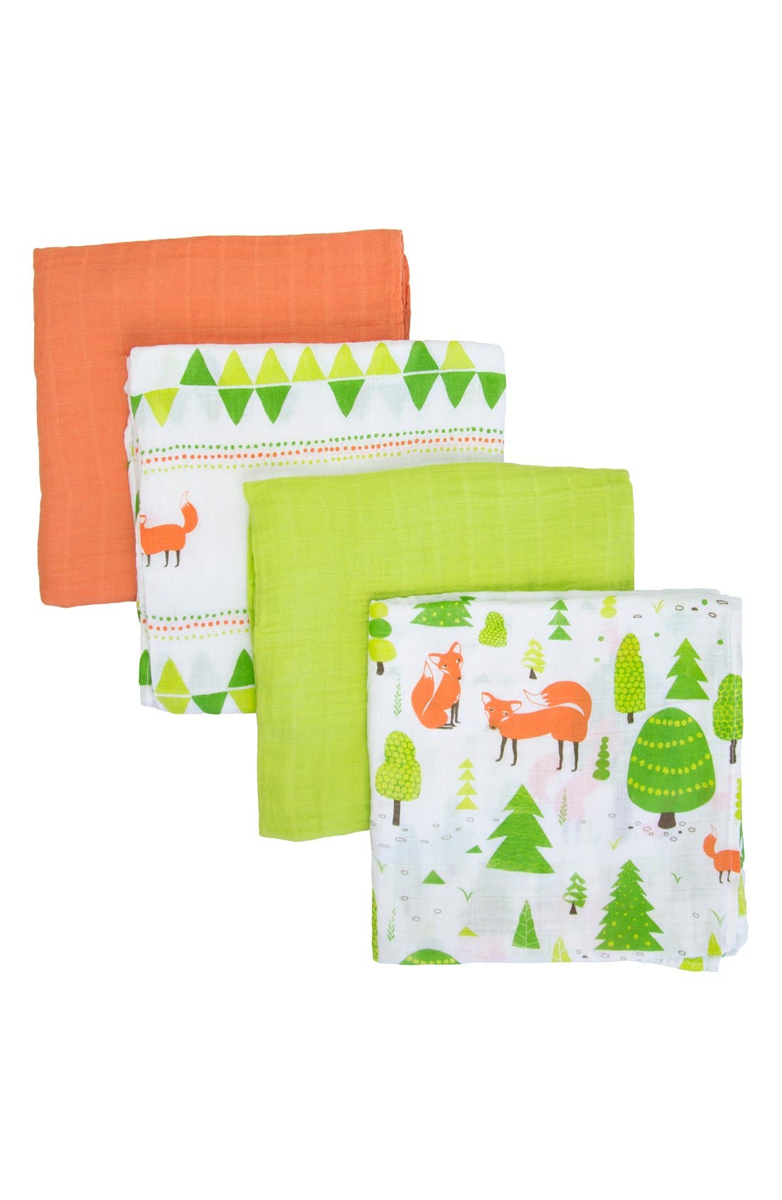 The Little Linen Company 'Weegoamigo' Muslin Swaddle Blanket (4Pack