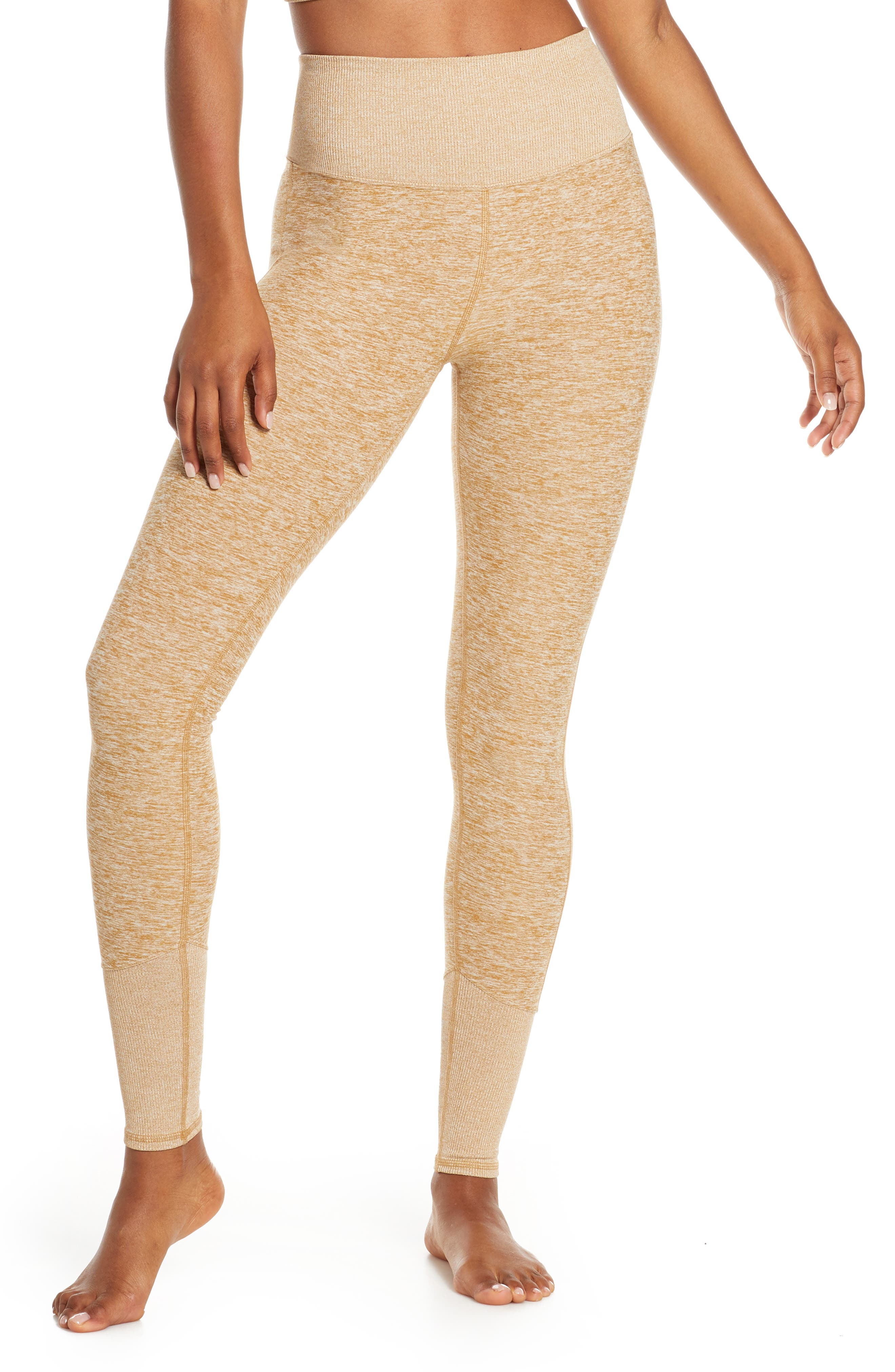 ALO High Waist Lounge Leggings, Main, color, CARAMEL HEATHER