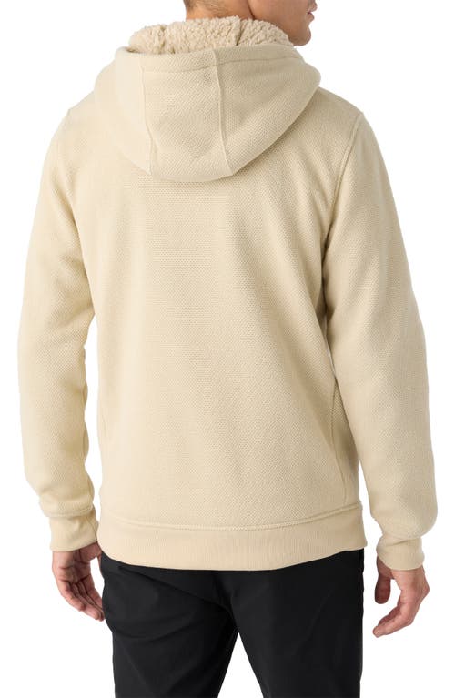 Shop O'neill Passage Waffle Knit Half Zip Hoodie In Light Khaki