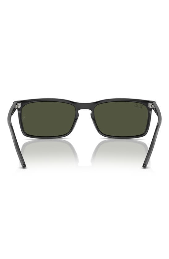 Ray Ban 56mm Rectangular Sunglasses In Black