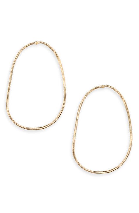 Demi Fine Chain Loop Drop Earrings