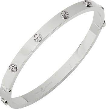  Tory Burch Women's Miller Stud 5mm Hinge Bracelet, Tory  Silver/Tory Gold, One Size: Clothing, Shoes & Jewelry