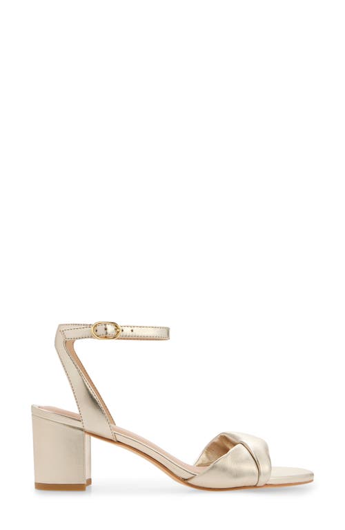 Stuart Weitzman Everly Block Heel Sandal In Platino