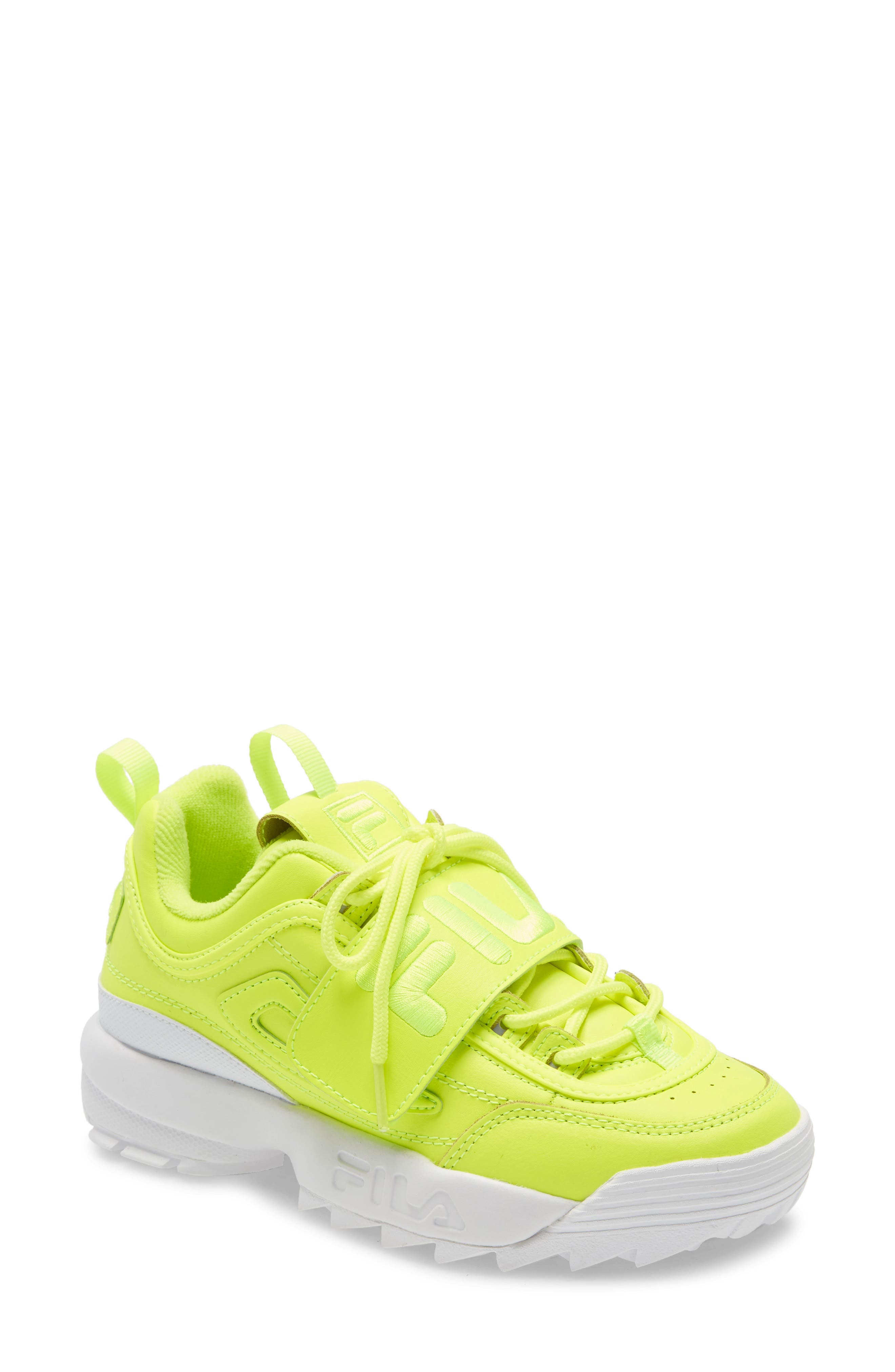 white and yellow filas