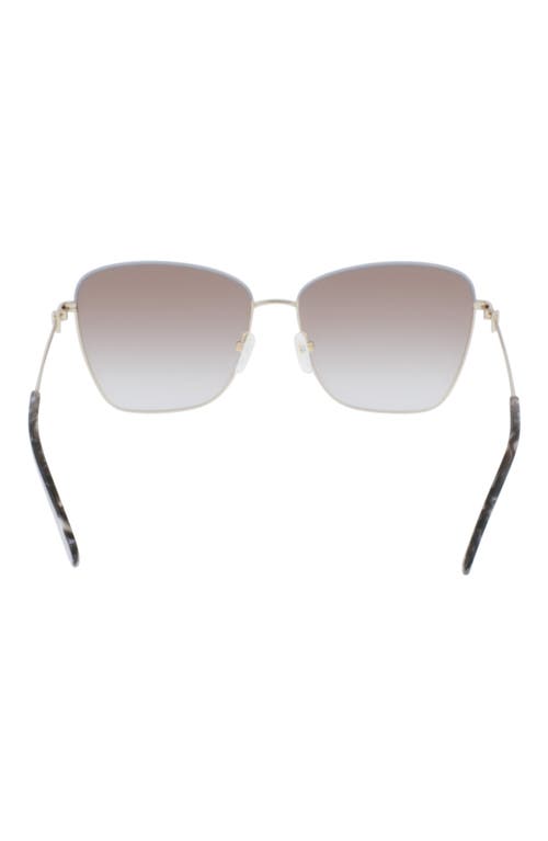 Shop Longchamp Amazone 59mm Rectangle Sunglasses In Gold/azure
