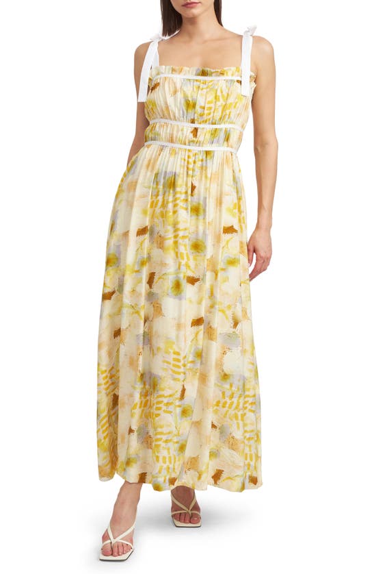 Shop En Saison Torrey Midi Sundress In Yellow Combo