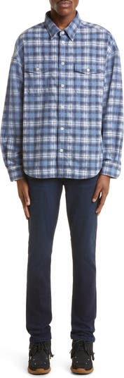 VISVIM Pioneer Khadi Check Brushed Flannel Button-Up Shirt | Nordstrom