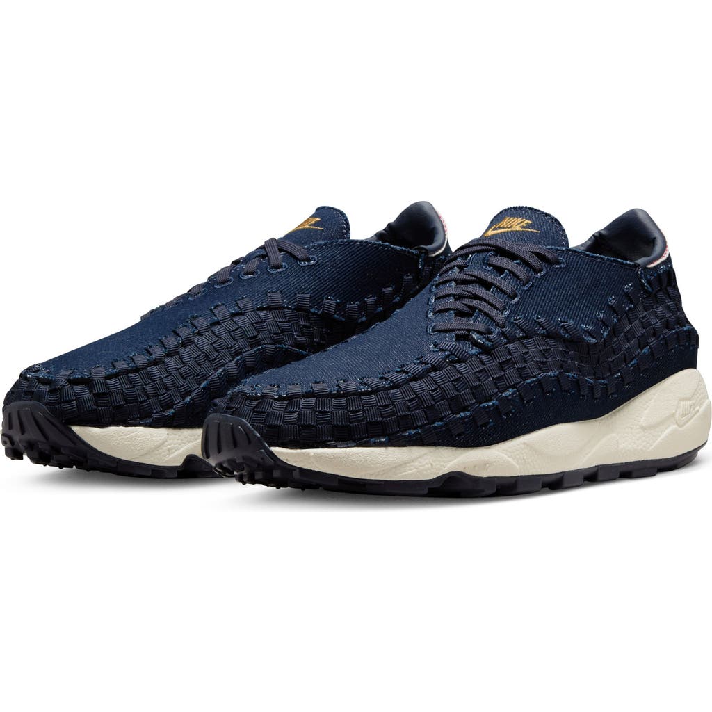 Nike Air Footscape Woven Sneaker In Denim/wheat/obsidian
