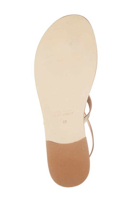 Shop Ann Mashburn Toe Loop Sandal In Gold Leather
