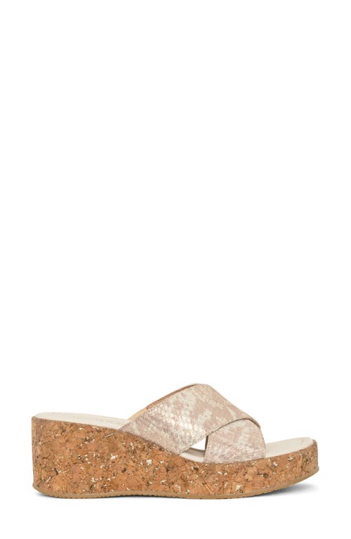 Shop Donald Pliner Platform Wedge Sandal In Bone/sand