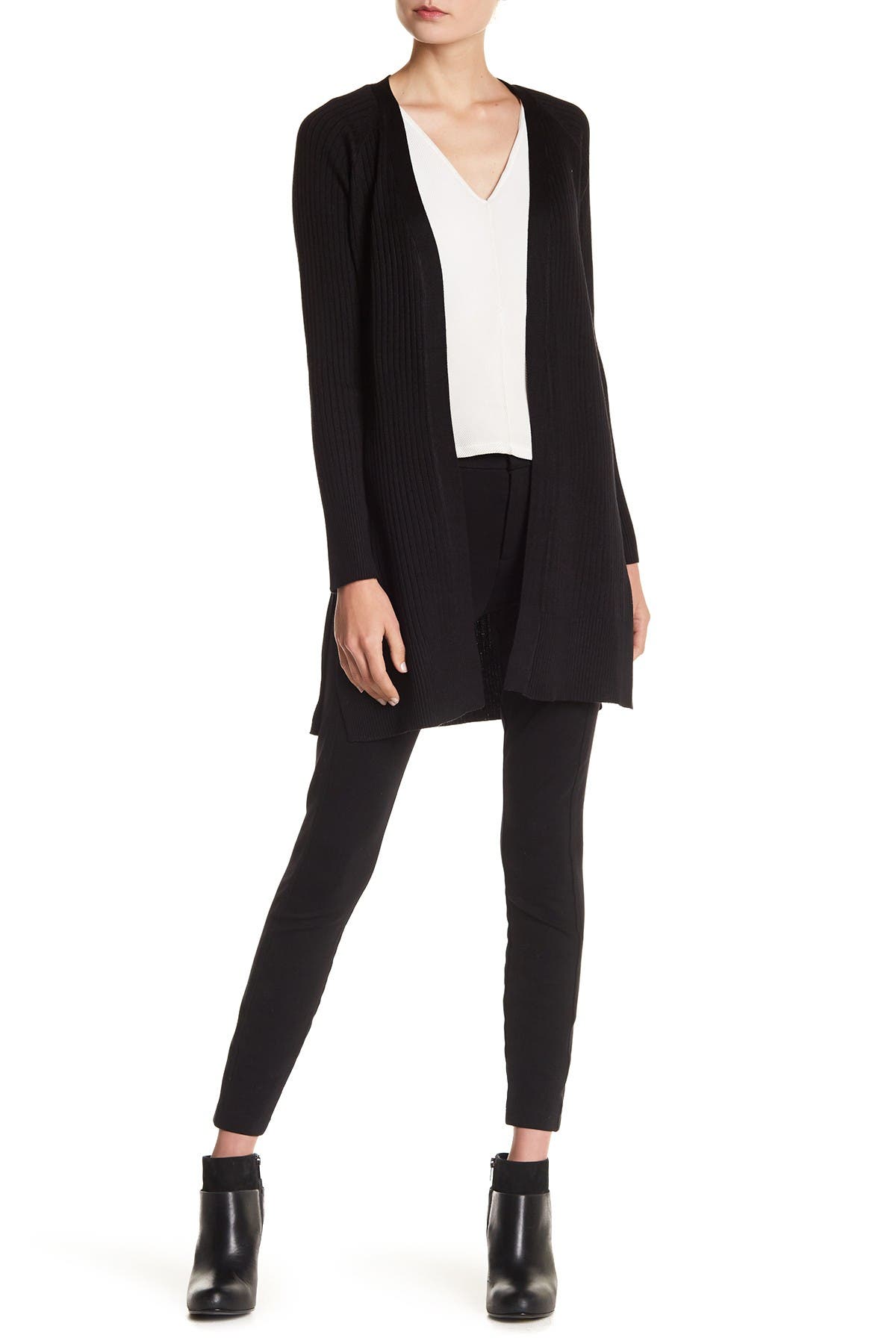 Cable & Gauge Cozy Ribbed Open Front Cardigan Nordstrom Rack