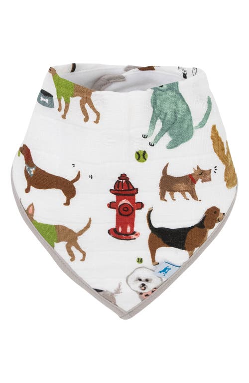 Shop Little Unicorn 4-pack Fleece & Cotton Muslin Bandana Bib In Woof